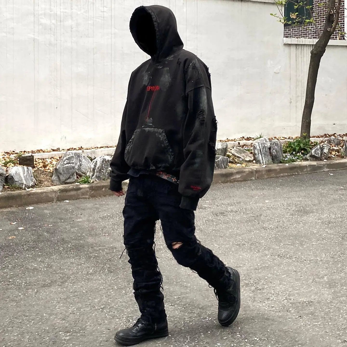 New 2023 Luxury Men UNDERMYCAR Wash Old Holes Gentleman Hoodies Hoody Hooded Sweatshirts Velvet Thicken Hip Size 1 2 3 4 #559 Street King Limited