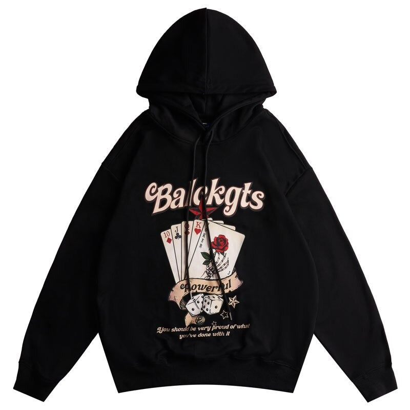 "Black Jack" Unisex Men Women Streetwear Graphic Hoodie Daulet Apparel