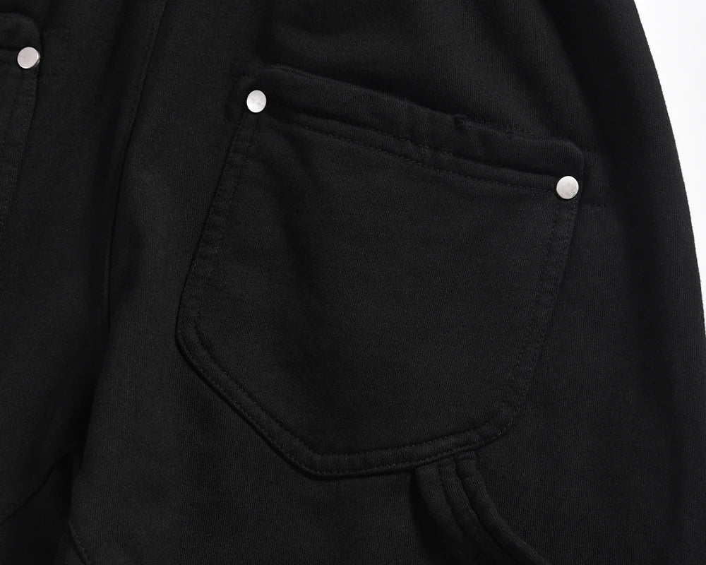 Streetwear Washed Vintage Solid Baggy Joggers Sweatpants Mens and Womens Straight Pocket Loose Casual Drawstring Trousers Street King Limited