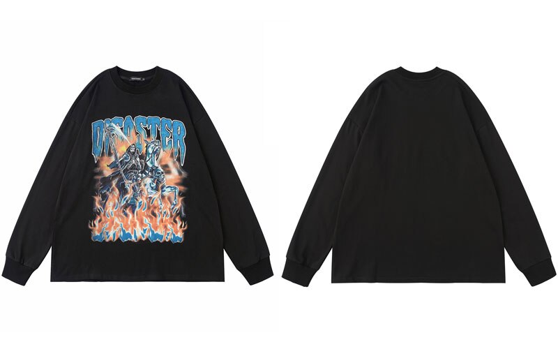 "Disaster" Unisex Men Women Streetwear Graphic Sweatshirt Daulet Apparel