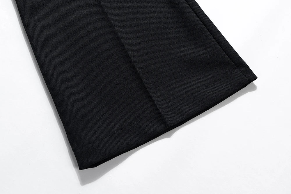 New Black Color Straight Boot Cut for Men Streetwear Loose Baggy Suit Pants Ropa Hombre Oversized Casual Flare Trousers Street King Limited