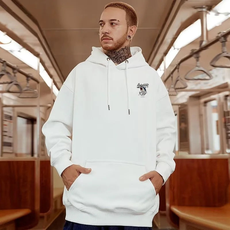 Y2k Streetwear Anime Shark Printed Hoodies For Men Autumn Oversized Baggy Pullovers Sweatshirts Hip Hop Fashion Fleece Hoodie Street King Limited