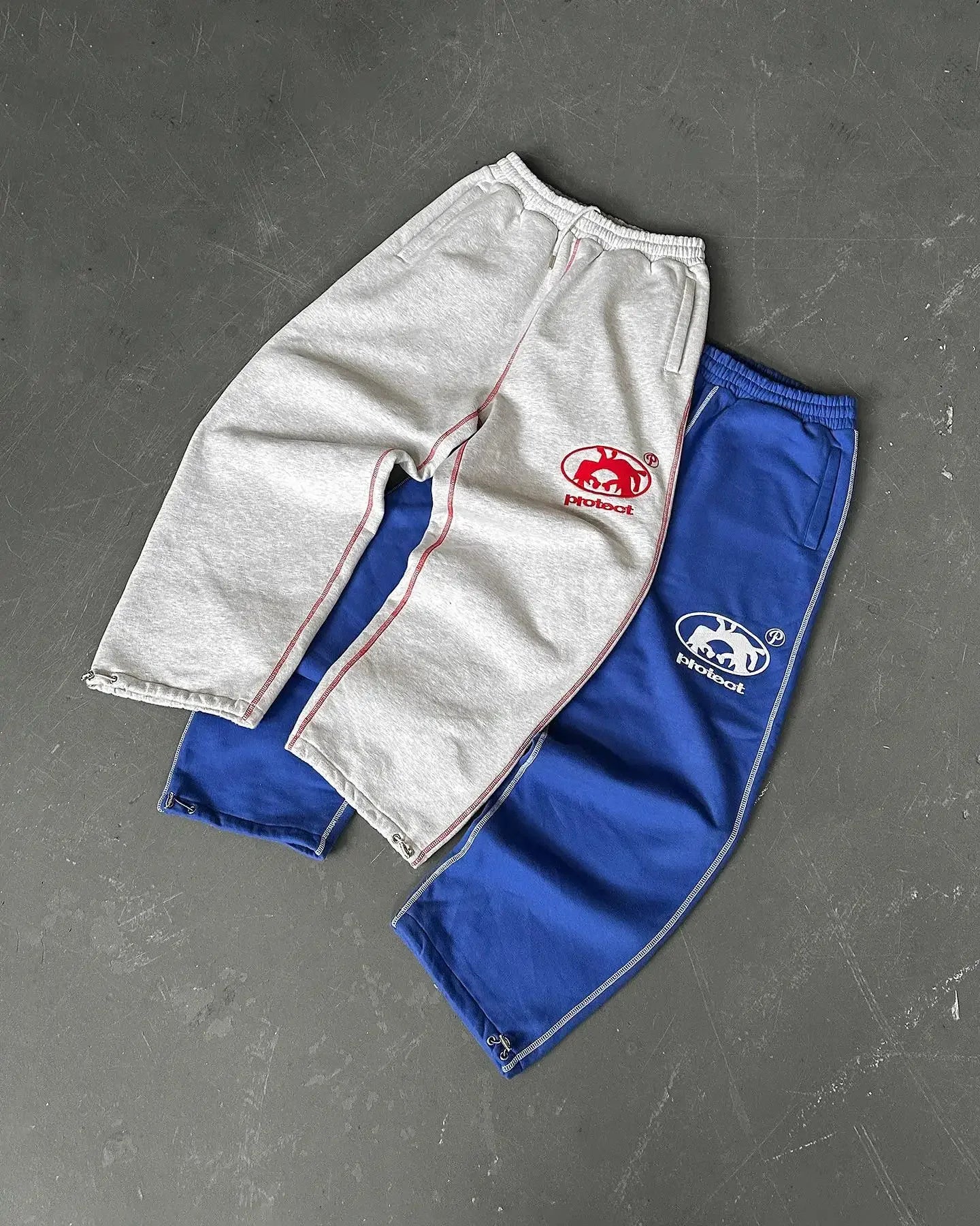 American fashion PROTECT Gothic letter embroidered sweatpants men's 2024Y2K retro high waist jogging loose drawstring overalls Street King Limited