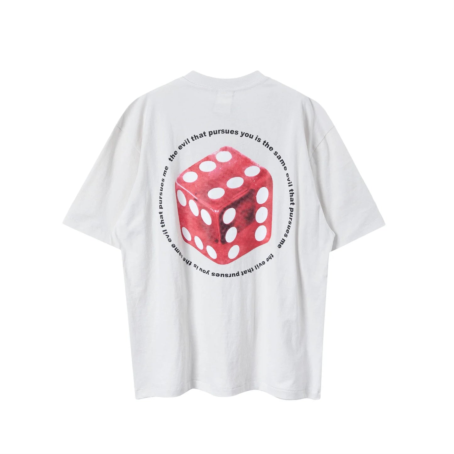 Summer Vintage Retro Dice Printing High-Street Casual Loose T-Shirt Tops Street King Limited