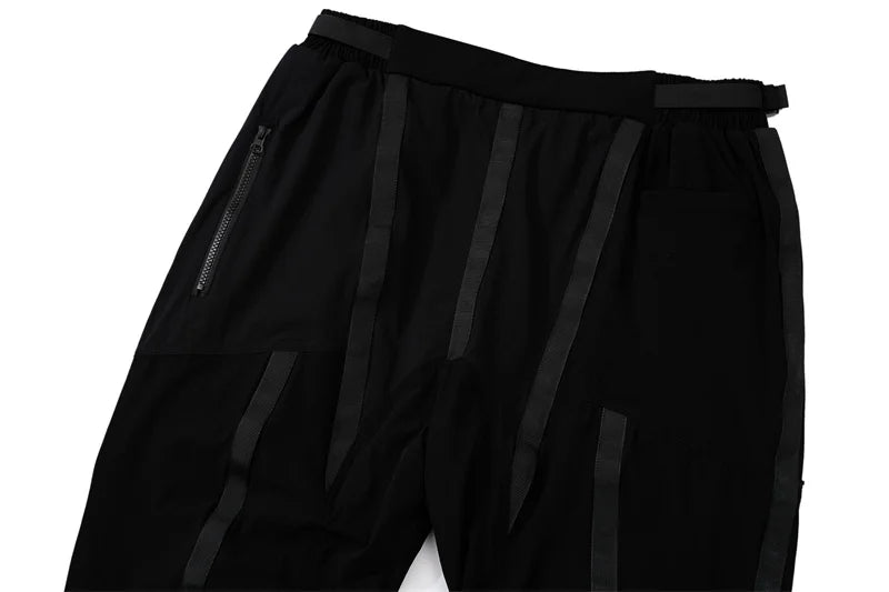 undermycar functional strap high street pure cotton pants unique default style 1906
