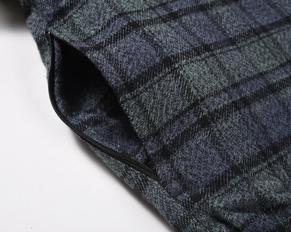 y2k streetwear vintage plaid winter padded cotton jacket for men and women lapel baggy casual ropa chaquetas hombre thick coat unique default style 1966