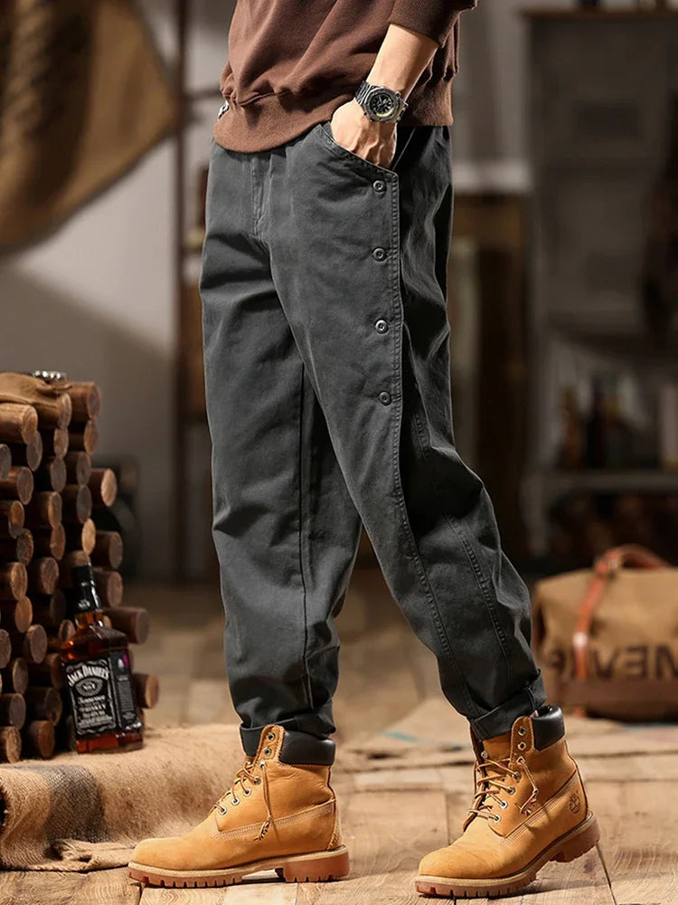 new breasted cargo tracksuit pants for men autumn y2k vintage harem tactical sweatpants casual outdoor baggy joggers trousers unique joggers style 64