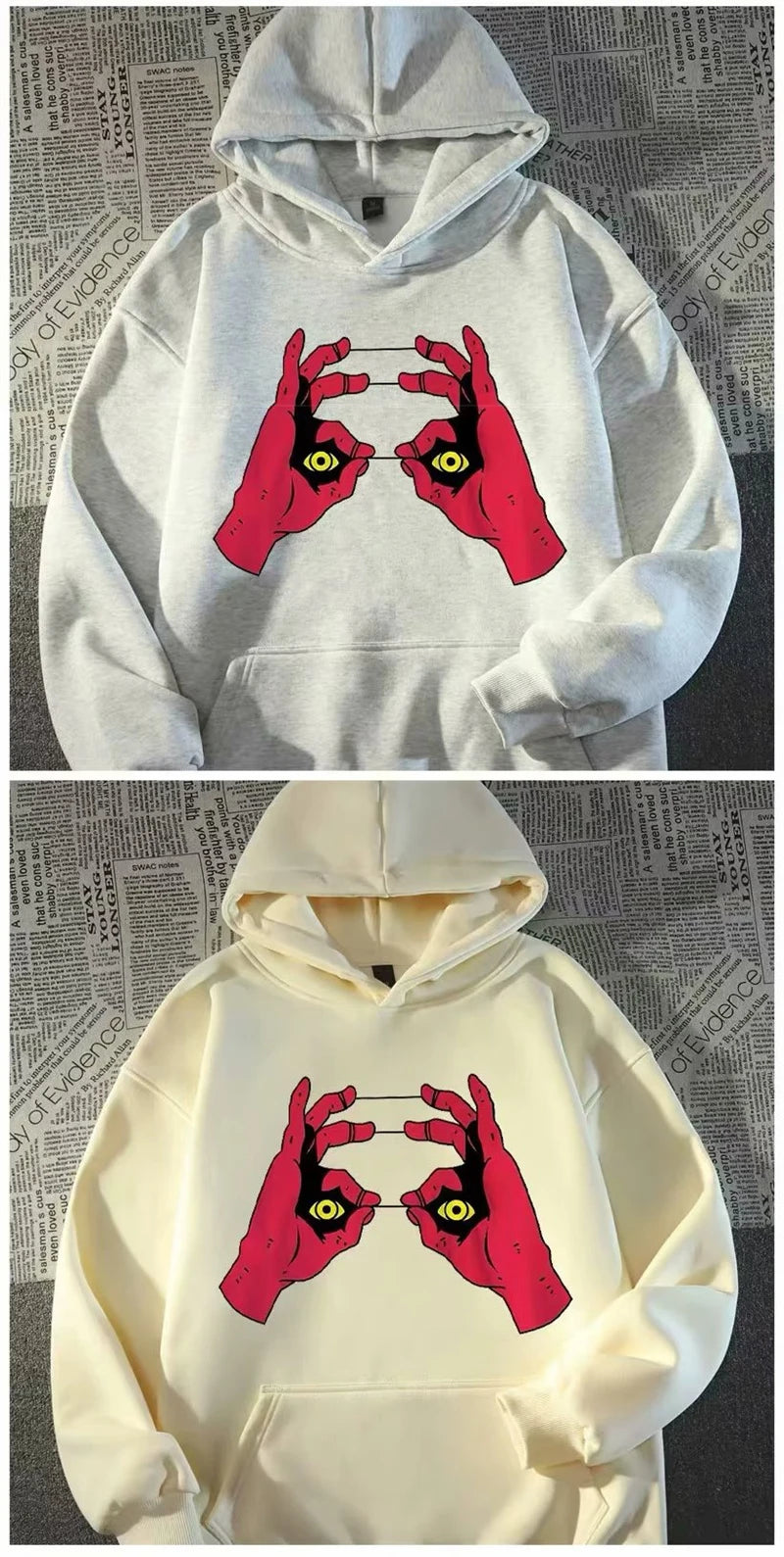 Funny Anime Graphic Printed Hoodies For Men Hip Hop Fashion Hoody Sweatshirts Loose Fleece Y2K Streetwear Hoodie Tracksuit Street King Limited