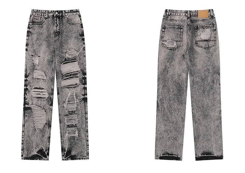 destroy distressed ripped denim jean pants new fashion biker jeans streetwear slim pants jogger y2k mens jeans skinny jeans men unique joggers style 1435