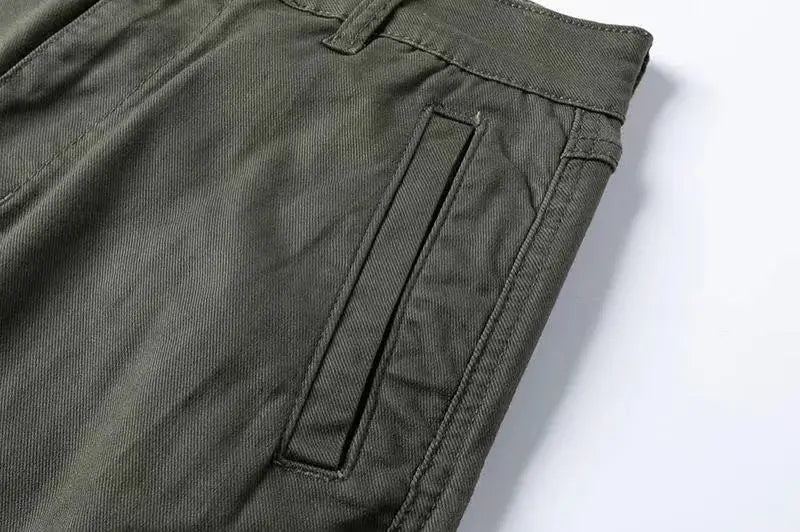 mens high street jeans casual hip hop military cargo pockets trousers new fashion slim fit zipper skinny denim pants joggers unique joggers style 1696
