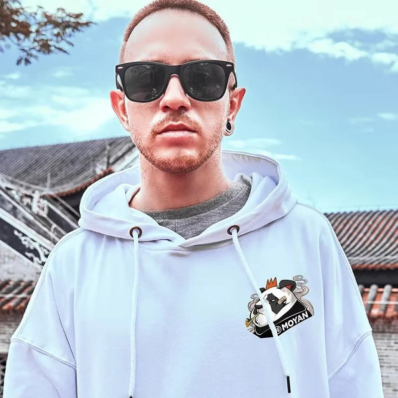 Wicked Panda Funny Graphic Print Men Pullover Hoodies 2025 Autumn Japanese Hip Hop Sweatshirts Casual Y2K Hoodie Streetwear Street King Limited