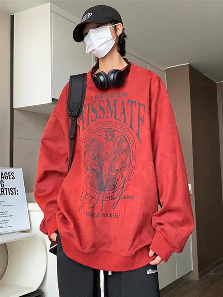 Vintage Fall Oversized Hoodie High-Street Essential