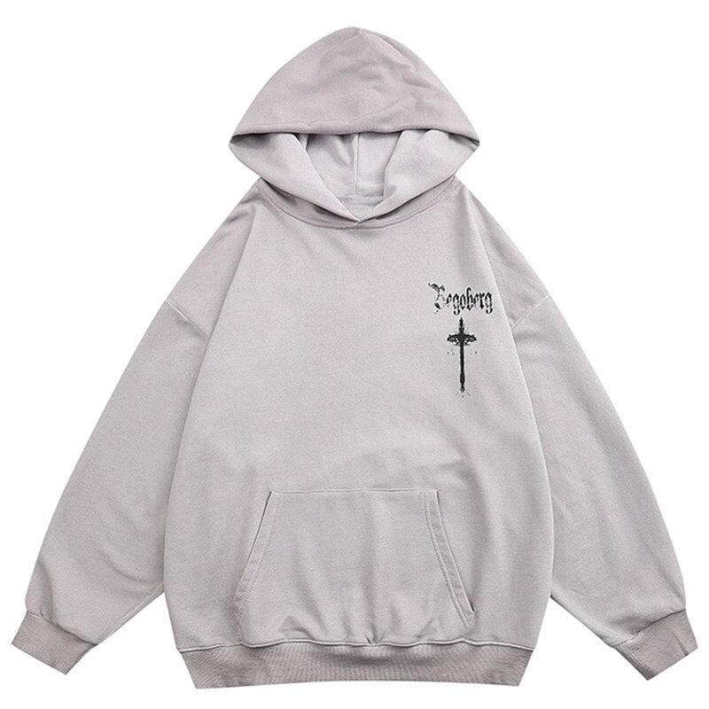 "Street Cross" Unisex Men Women Streetwear Graphic Hoodie - Street King Apparel