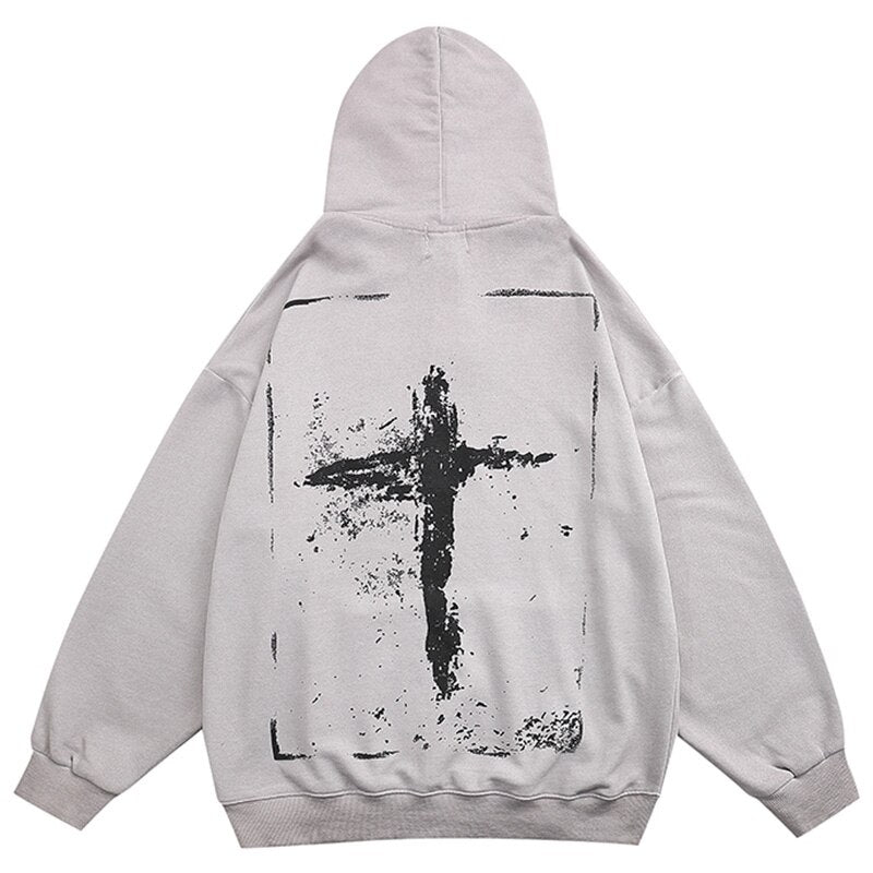 "Street Cross" Unisex Men Women Streetwear Graphic Hoodie - Street King Apparel
