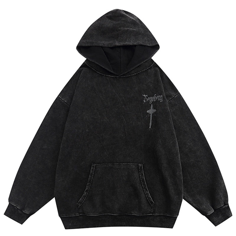 "Street Cross" Unisex Men Women Streetwear Graphic Hoodie - Street King Apparel
