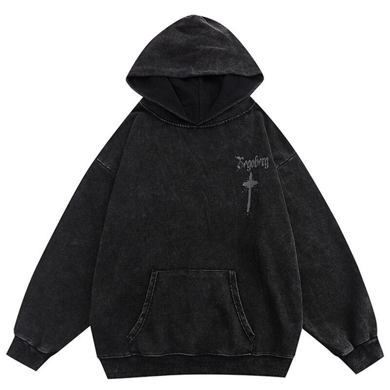 "Street Cross" Unisex Men Women Streetwear Graphic Hoodie - Street King Apparel