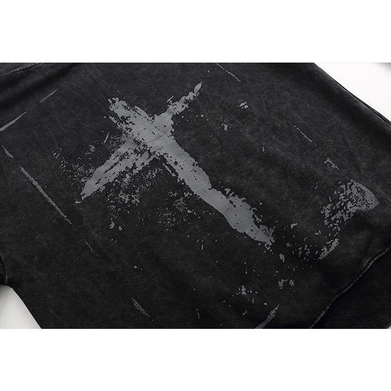 "Street Cross" Unisex Men Women Streetwear Graphic Hoodie - Street King Apparel