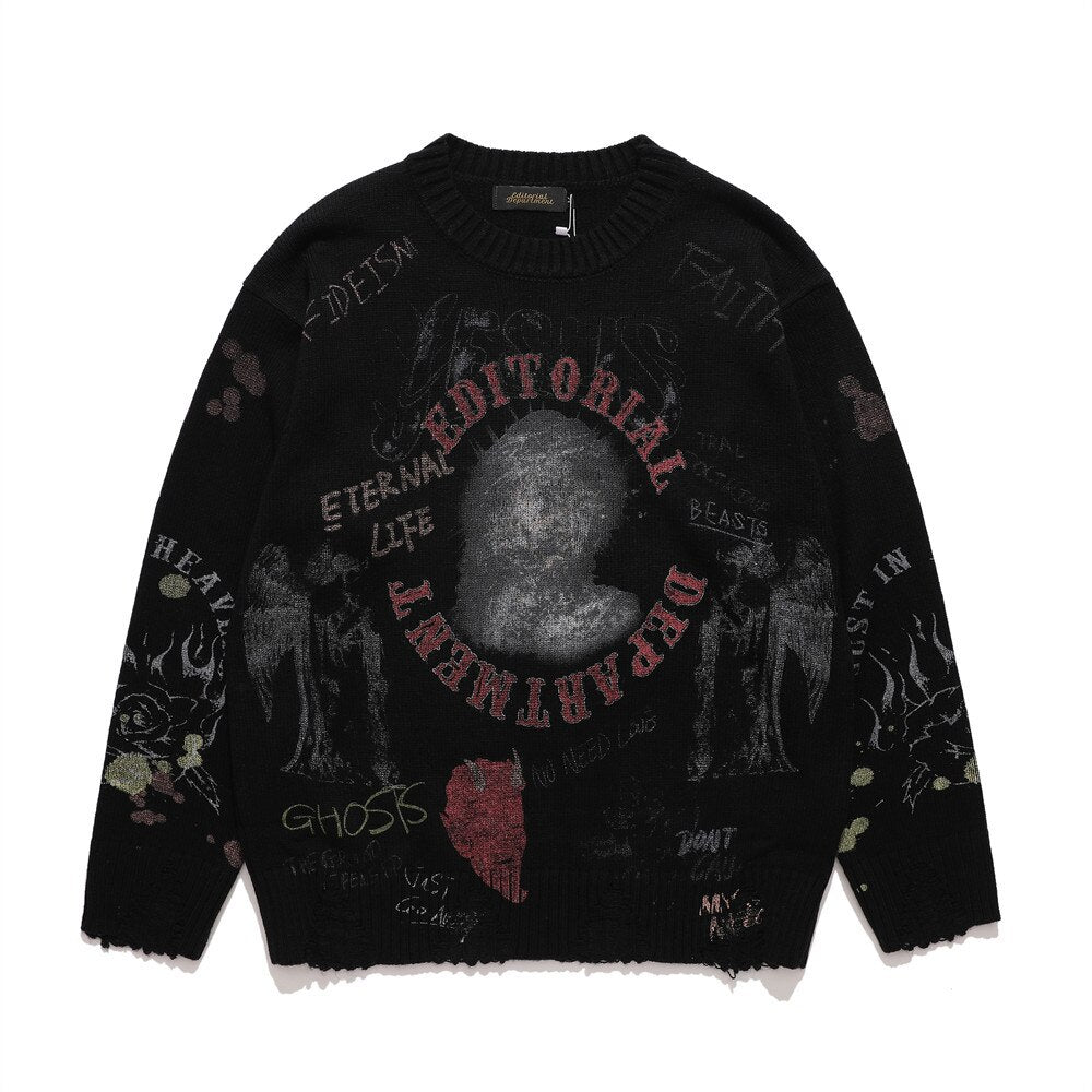 "Night Owl" Unisex Men Women Streetwear Graphic Sweater - Street King Apparel