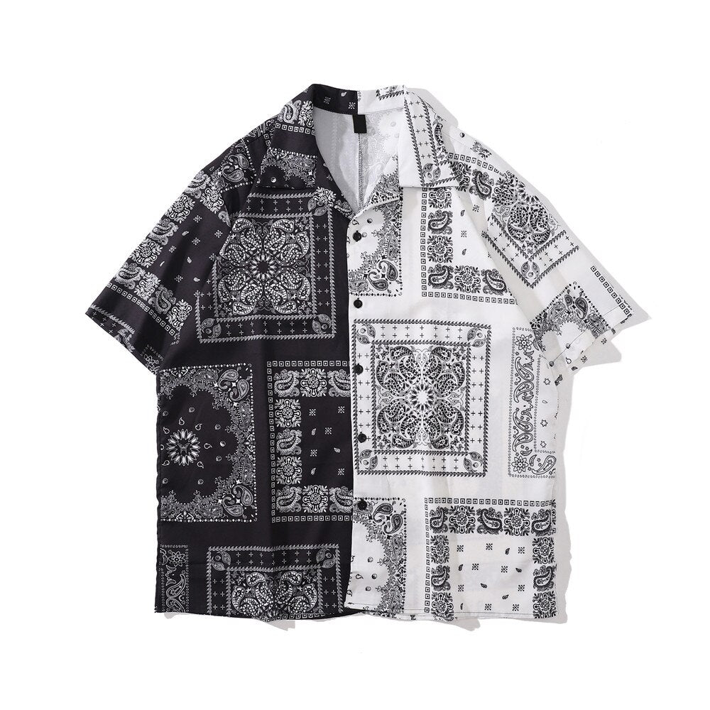 "Paisley" Unisex Men Women Streetwear Graphic Button Up Shirt - Street King Apparel