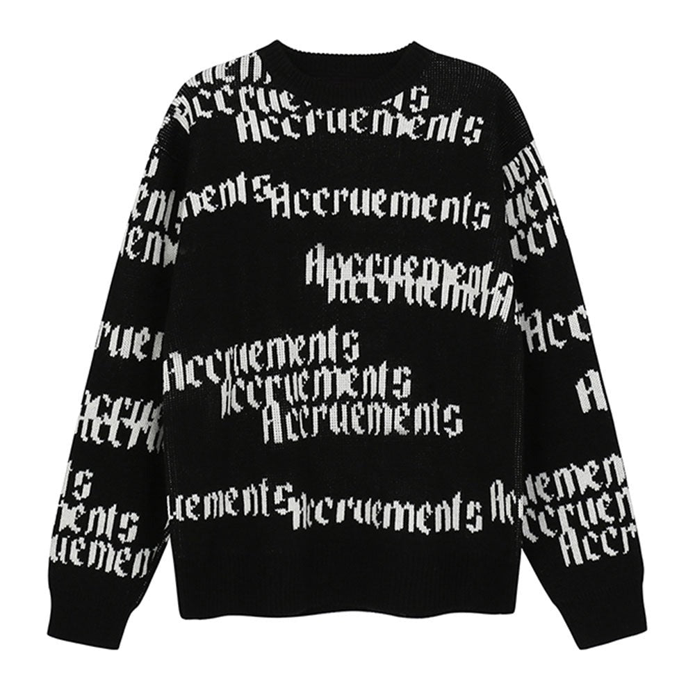 "Accruements" Unisex Men Women Streetwear Graphic Sweater Daulet Apparel