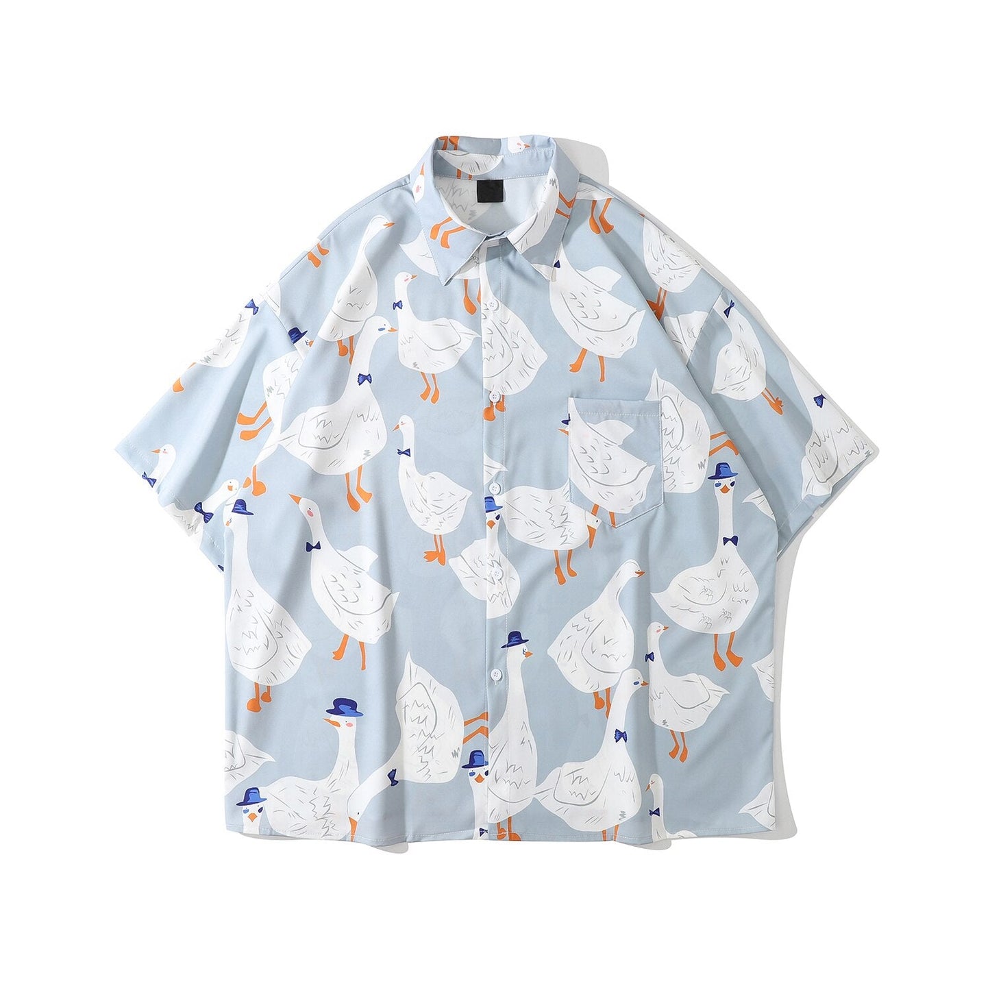 "Red Sky" Unisex Men Women Streetwear Graphic Button Shirt - Street King Apparel