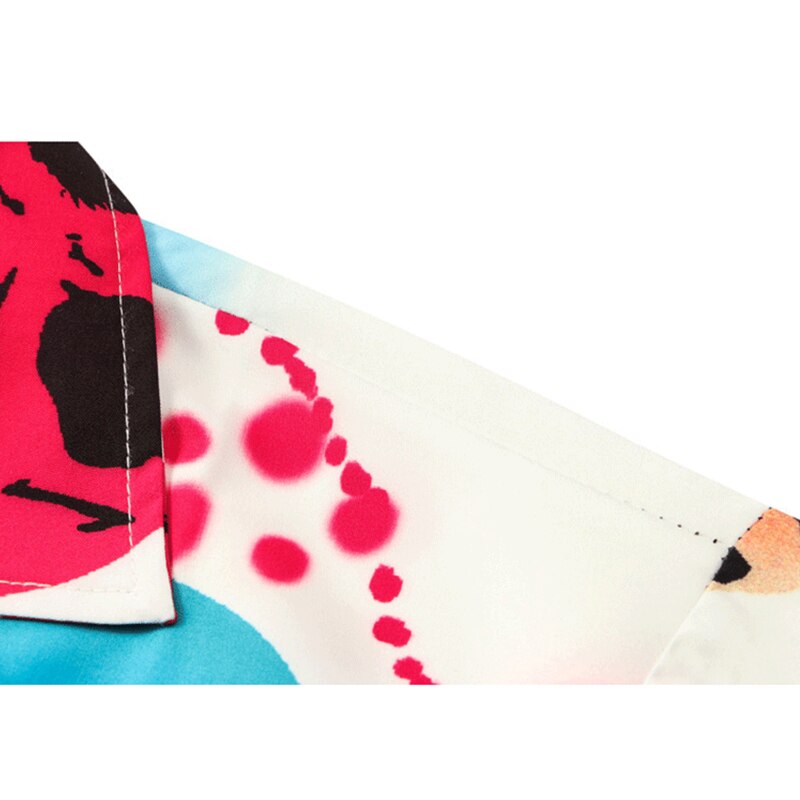 "Splashing" Unisex Men Women Streetwear Graphic Button Shirt - Street King Apparel