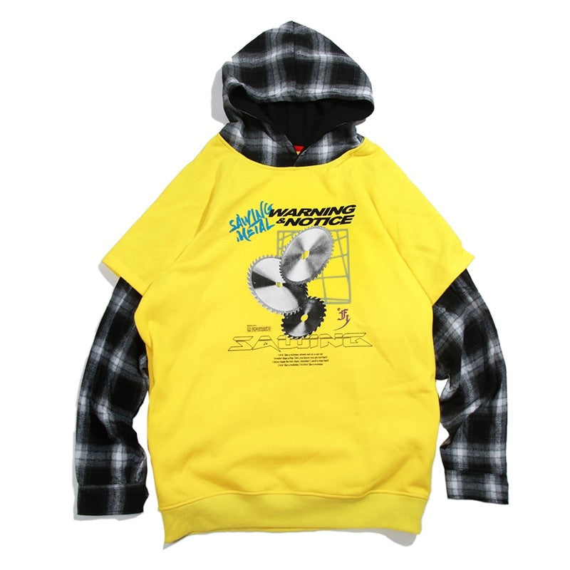 "2 Piece" Men Women Streetwear Unisex Graphic Hoodie Daulet Apparel