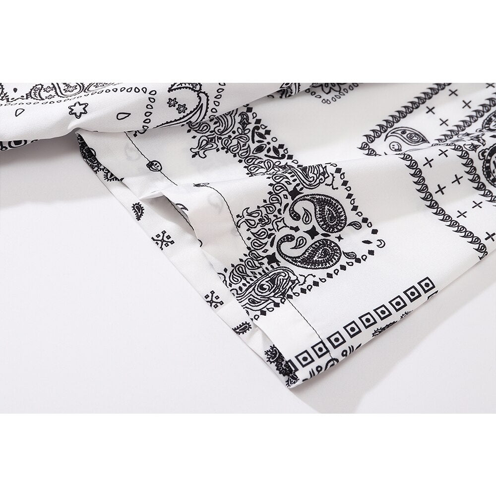 "Paisley" Unisex Men Women Streetwear Graphic Button Up Shirt - Street King Apparel