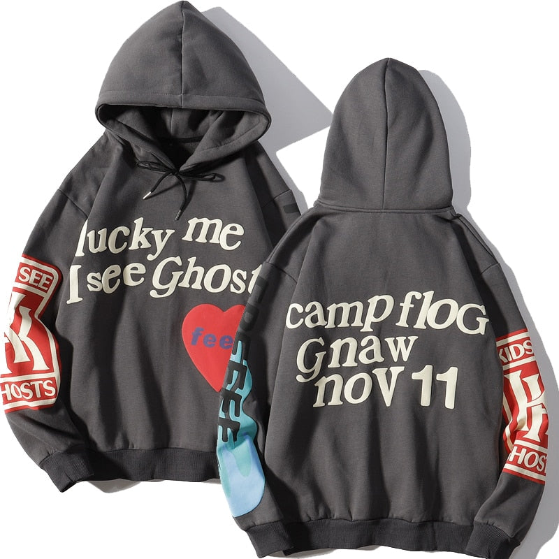 "No Luck" Unisex Men Women Streetwear Graphic Hoodie - Street King Apparel
