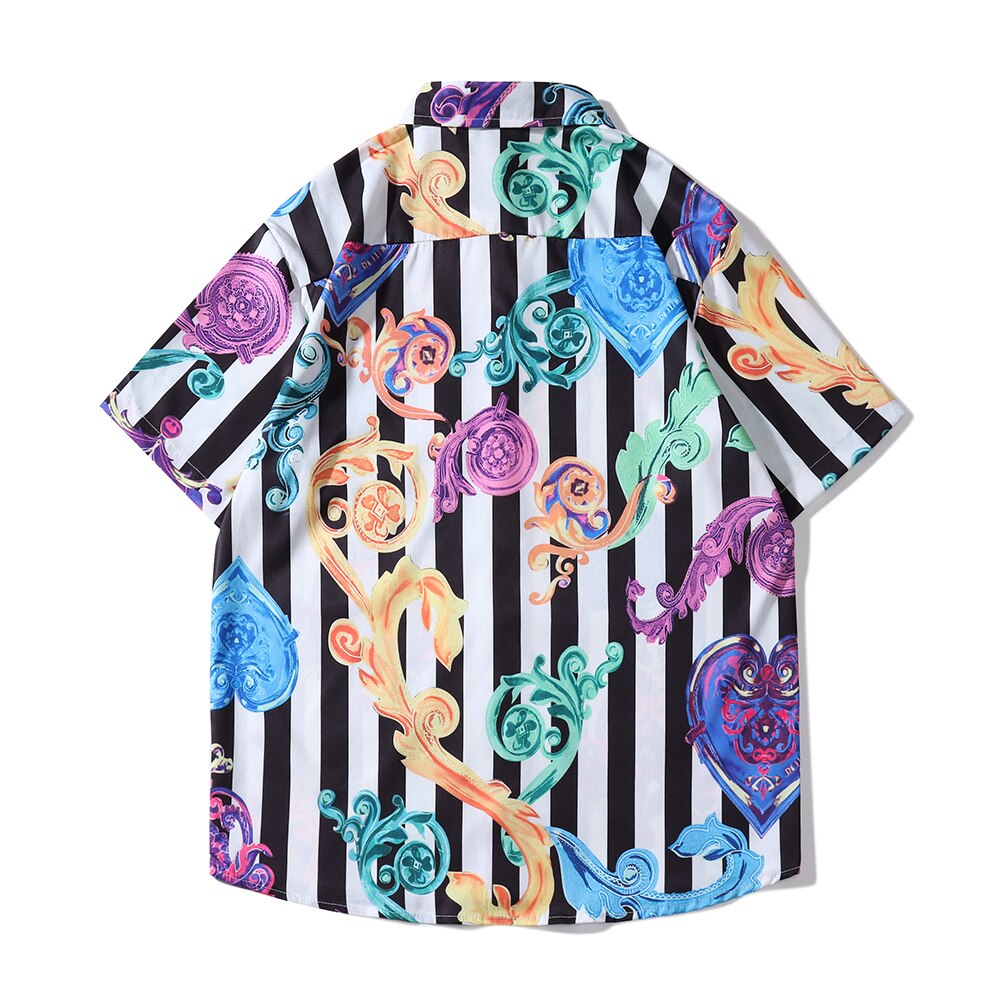 "Spades" Unisex Men Women Streetwear Button Up Shirt - Street King Apparel