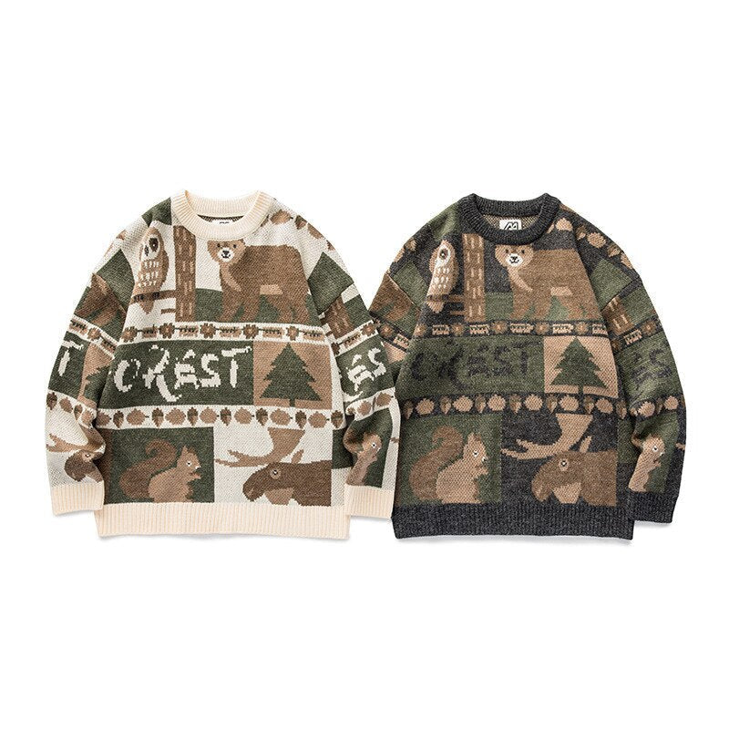 "Warm Christmas" Unisex Men Women Streetwear Graphic Sweater - Street King Apparel