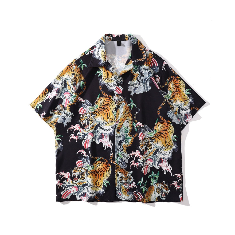 "Golden One" Unisex Men Women Streetwear Graphic Button Shirt - Street King Apparel
