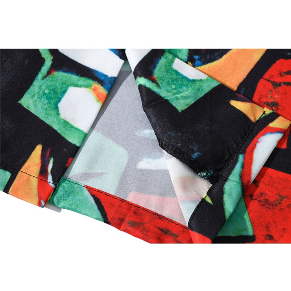 "Summer Emotions" Unisex Men Women Streetwear Button Shirt - Street King Apparel