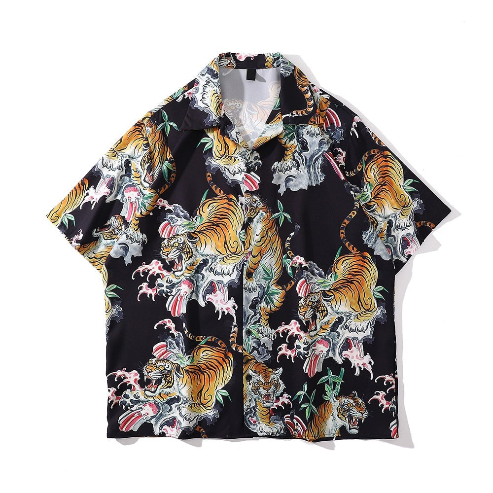 "Golden One" Unisex Men Women Streetwear Graphic Button Shirt - Street King Apparel