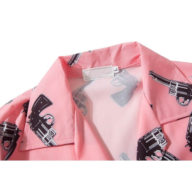 "Purple Loaded" Unisex Men Women Streetwear Graphic Button Shirt - Street King Apparel