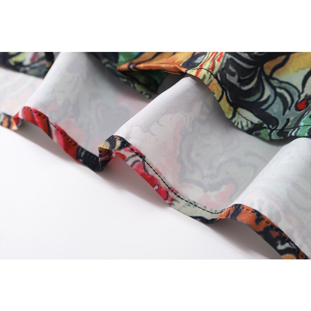 "Jungle Scars" Unisex Men Women Graphic Button Up Shirt - Street King Apparel