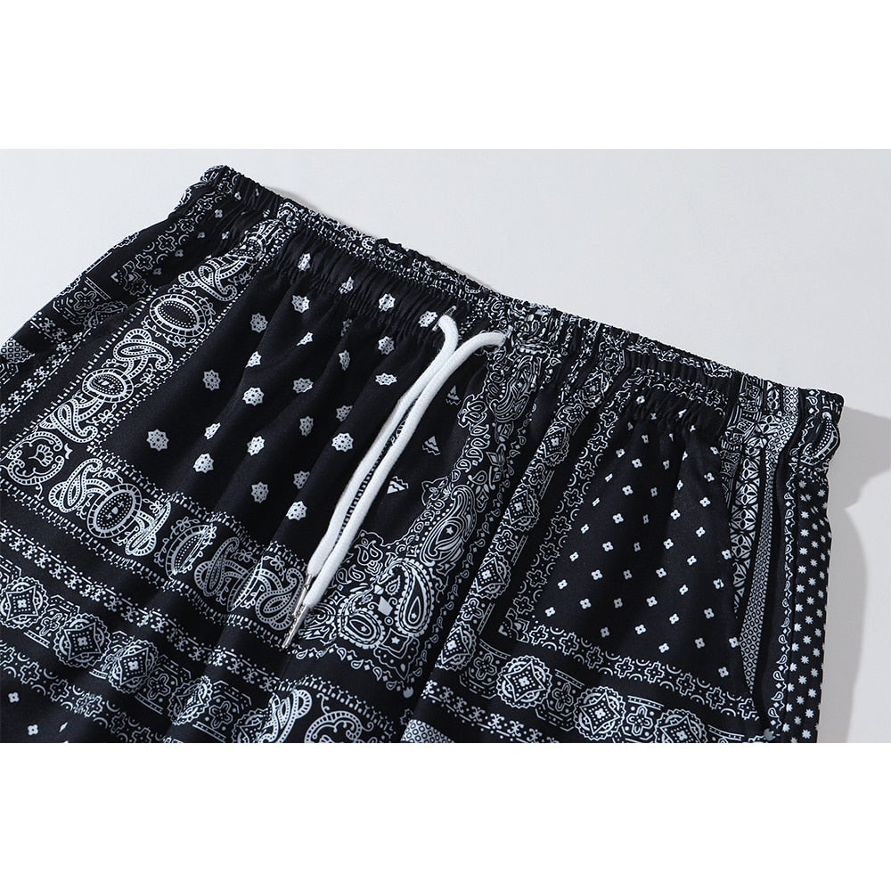 "Dark Bandanna" Unisex Streetwear Men Women Button Shirt - Street King Apparel