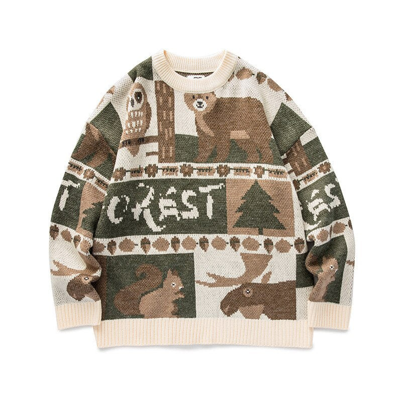 "Warm Christmas" Unisex Men Women Streetwear Graphic Sweater - Street King Apparel