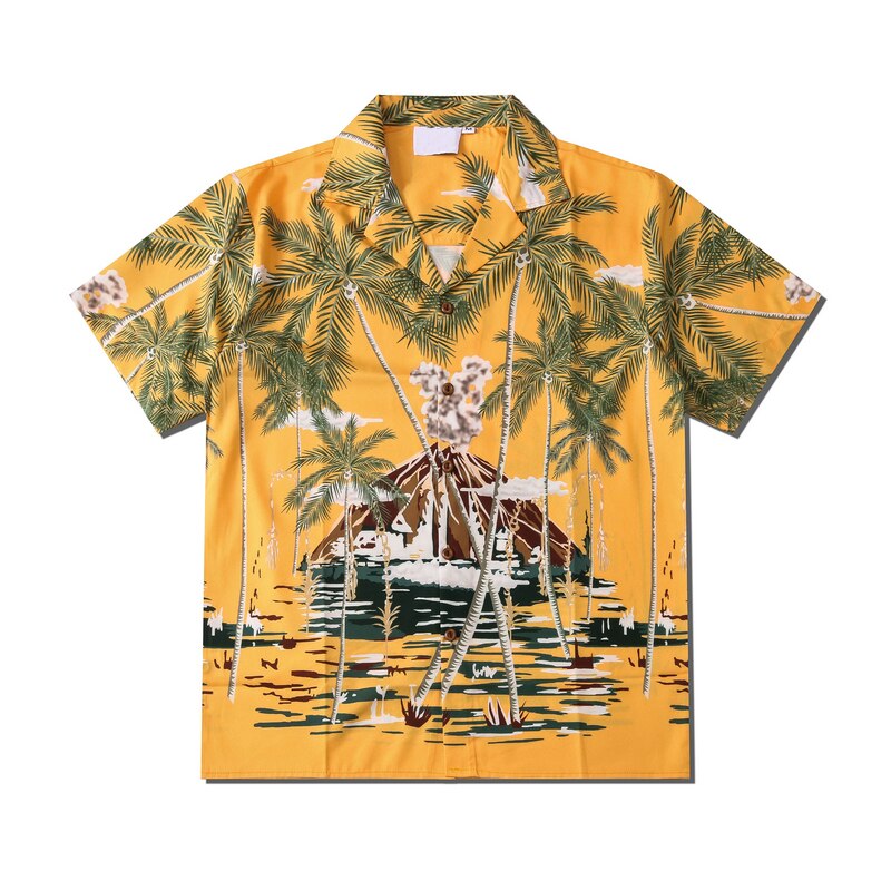 "Hawaii" Unisex Men Women Streetwear Button Up Shirt - Street King Apparel