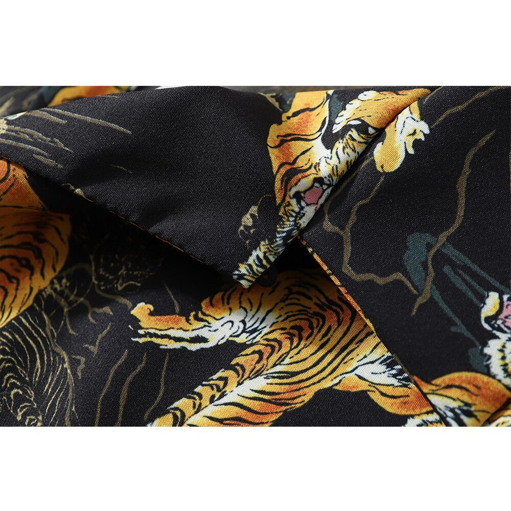 "Dark Leopard" Unisex Streetwear Men Women Button Shirt - Street King Apparel