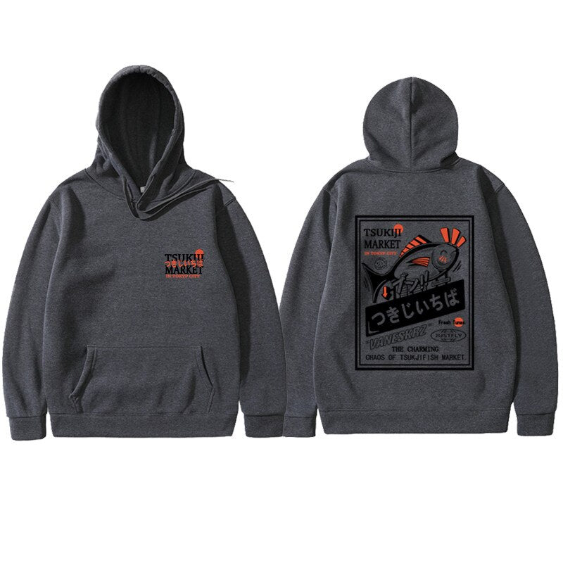 "Fisherman" Unisex Men Women Streetwear Graphic Hoodie - Street King Apparel