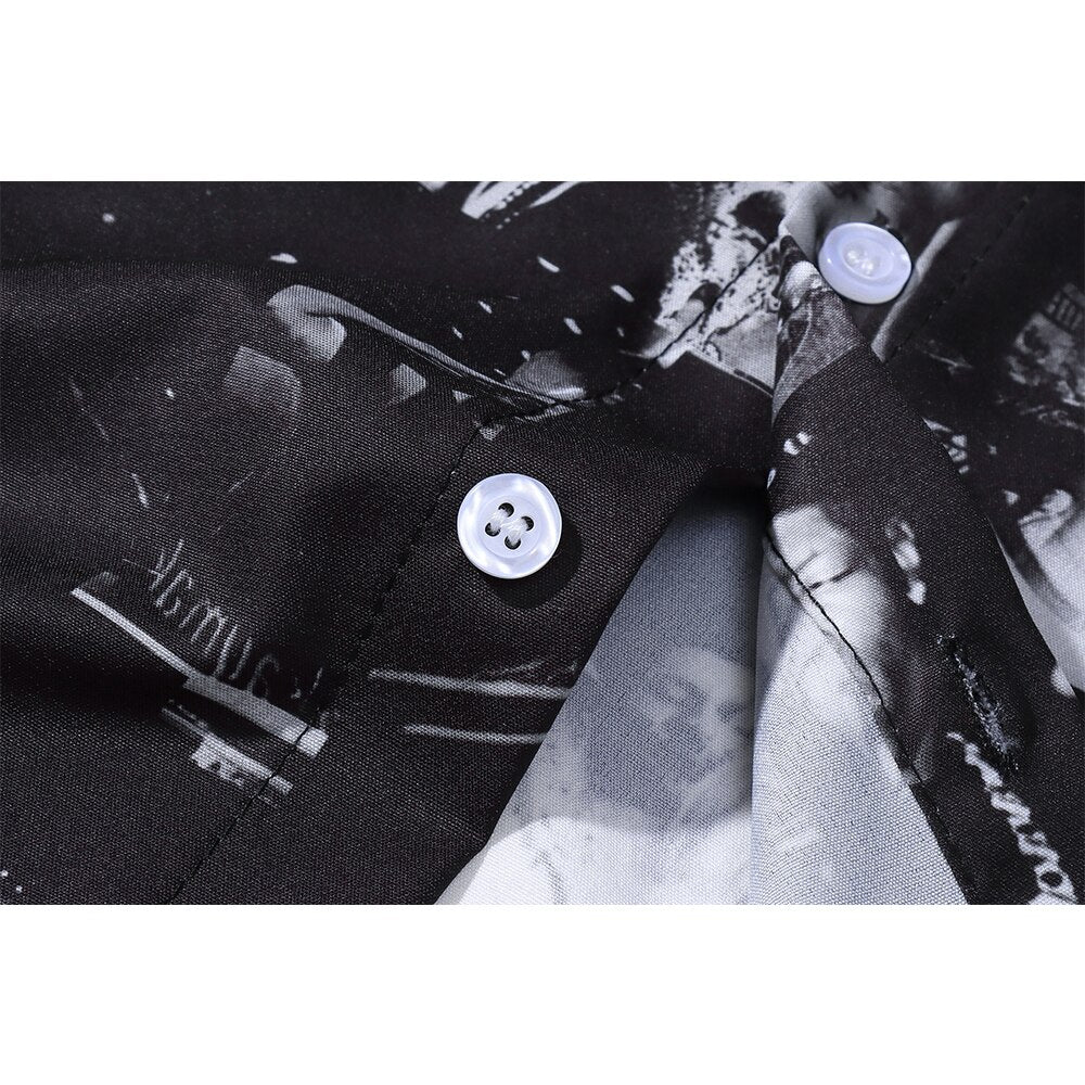 "Many Men" Unisex Men Women Streetwear Button Shirt - Street King Apparel