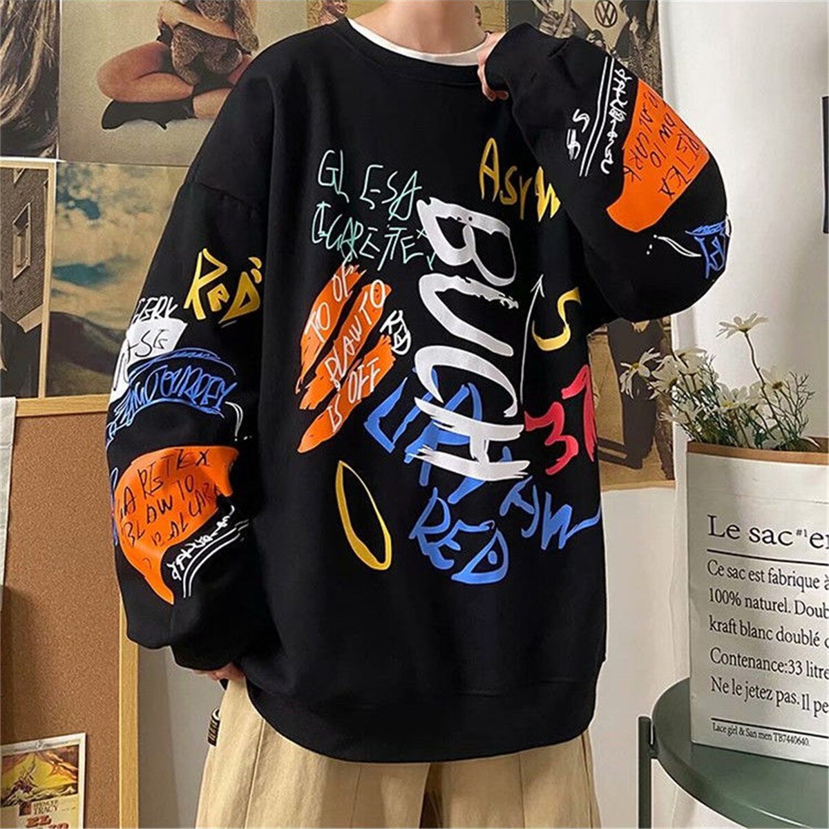 "Look Both Ways" Unisex Men Women Streetwear Graphic Sweatshirt - Street King Apparel