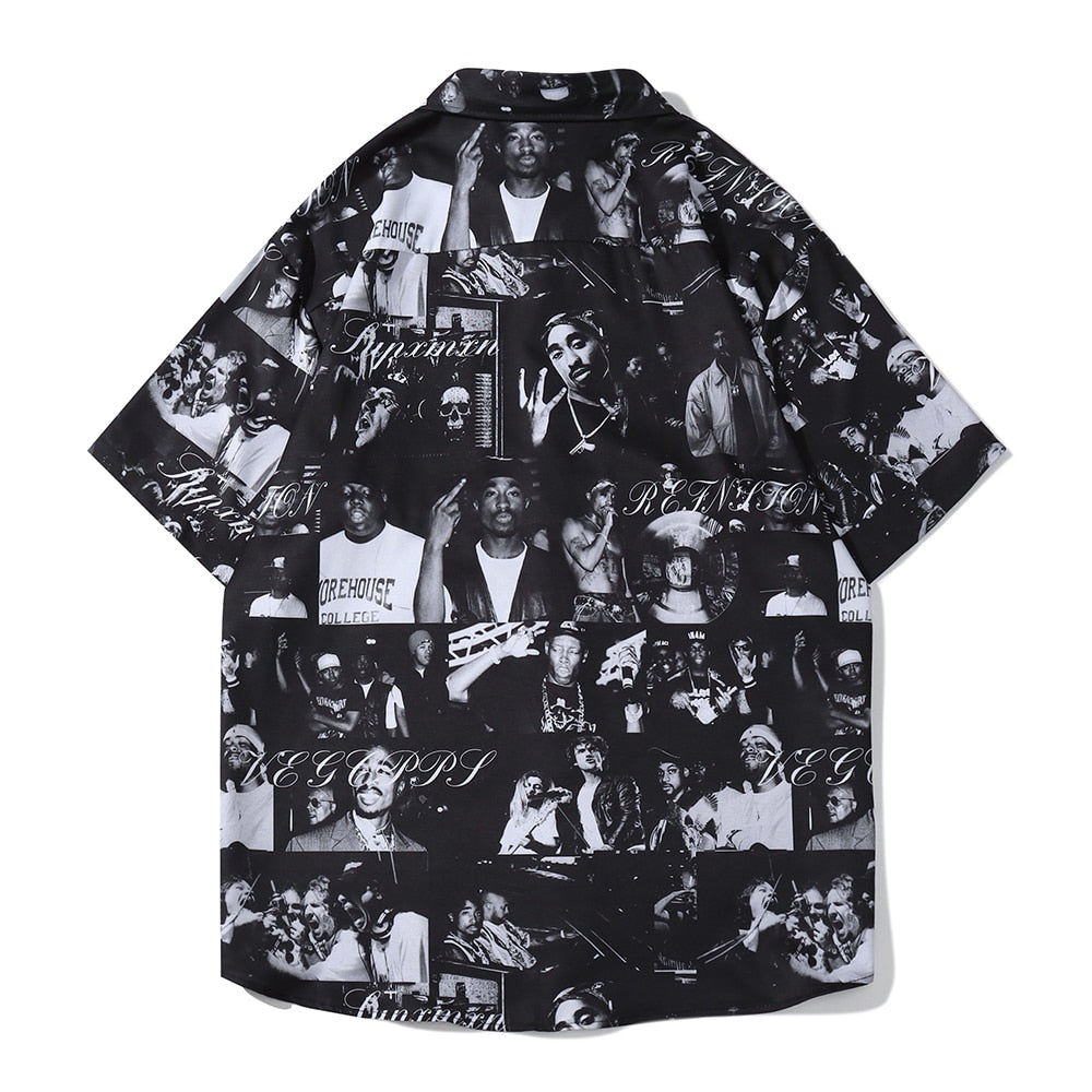 "Many Men" Unisex Men Women Streetwear Button Shirt - Street King Apparel