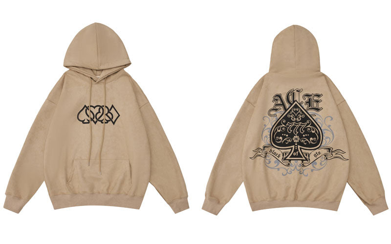 "Ace Of Spades" Unisex Men Women Streetwear Graphic Hoodie Daulet Apparel