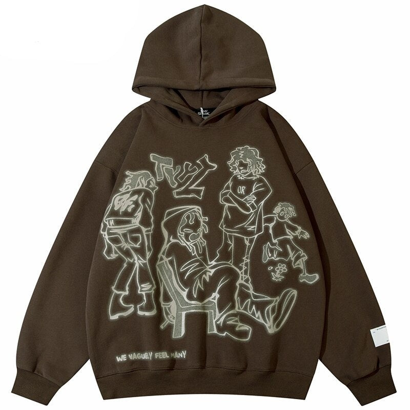 "Tied Up & Down" Unisex Men Women Streetwear Graphic Hoodie - Street King Apparel