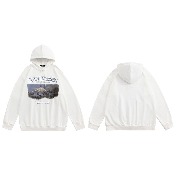 "Mountain Coast" Unisex Men Women Streetwear Graphic Hoodie - Street King Apparel
