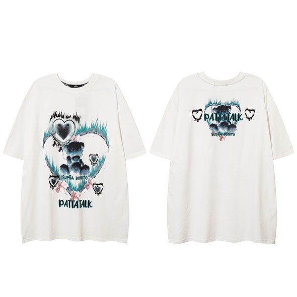 Street King Apparel "Burned Heart" Unisex Men Women Streetwear Graphic T-Shirt - Street King Apparel