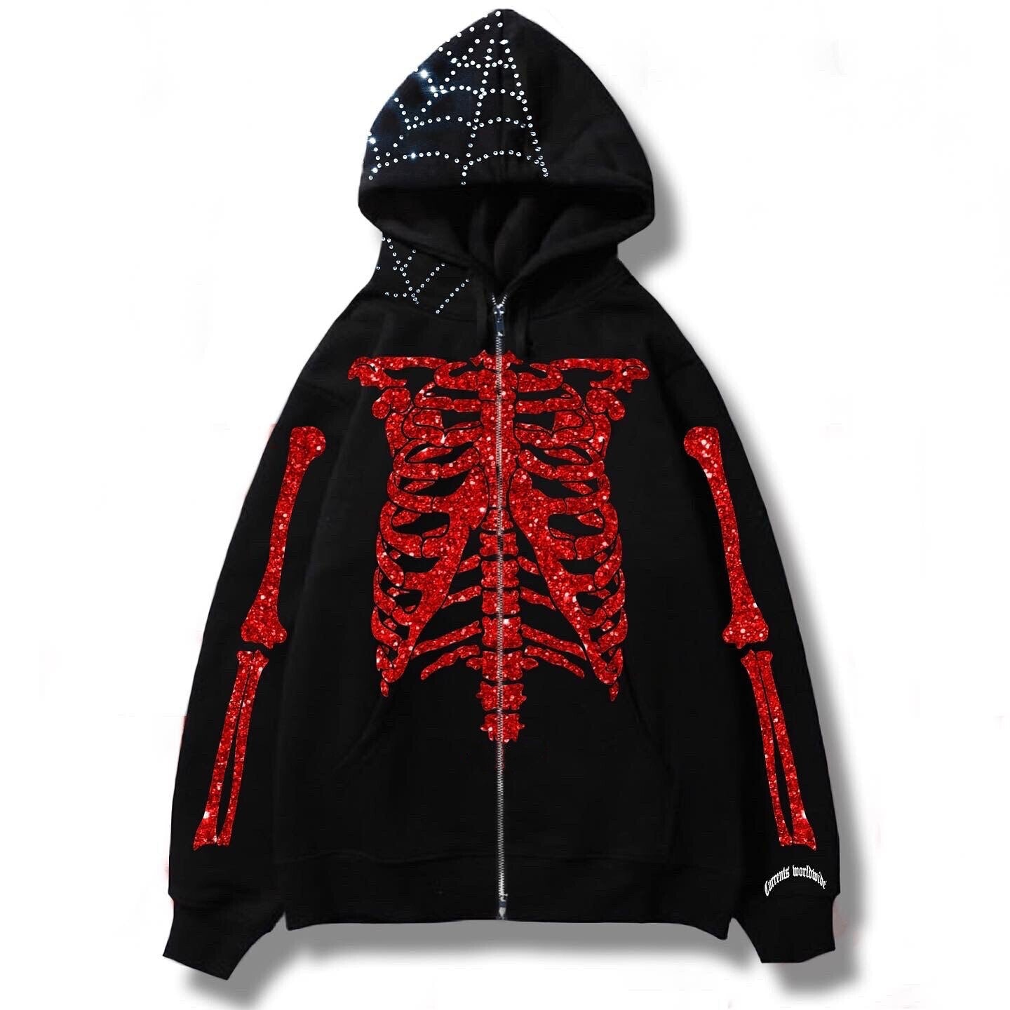 "Rhinestones" Unisex Men Women Streetwear Graphic Hoodie - Street King Apparel