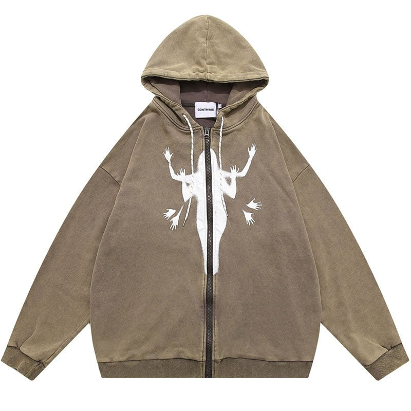 "Angel Hands" Unisex Men Women Streetwear Graphic Hoodie Daulet Apparel